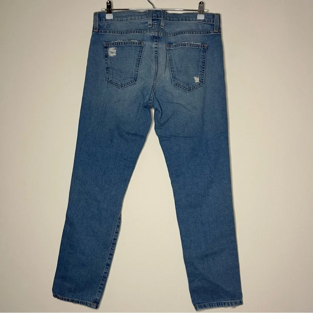 CURRENT/ELLIOT The Fling Boyfriend Fit Tattered Destroy Distressed Jeans
